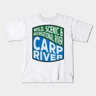 Carp River Wild, Scenic and Recreational River wave Kids T-Shirt